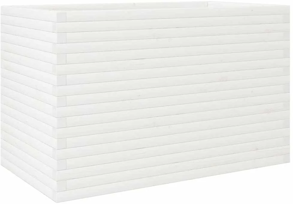 Sodo lovelis, baltas, 110x60x68,5cm, pušies medienos masyvas