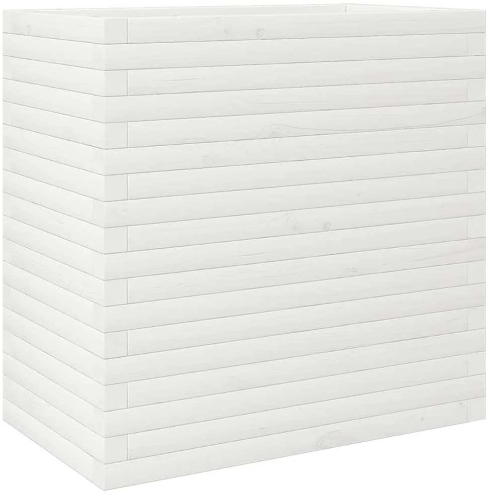 Sodo lovelis, baltas, 70x40x68,5cm, pušies medienos masyvas