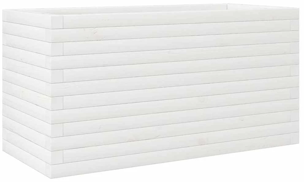 Sodo lovelis, baltas, 90x40x45,5cm, pušies medienos masyvas