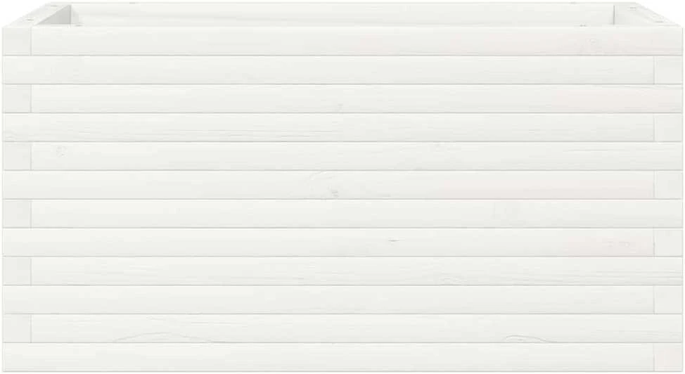 Sodo lovelis, baltas, 90x40x45,5cm, pušies medienos masyvas