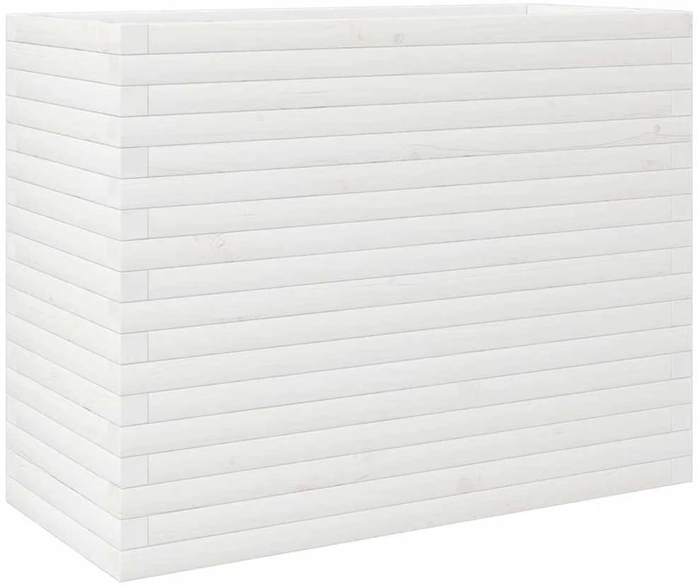Sodo lovelis, baltas, 90x40x68,5cm, pušies medienos masyvas