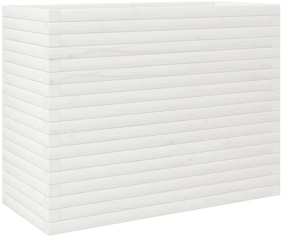Sodo lovelis, baltas, 90x40x68,5cm, pušies medienos masyvas