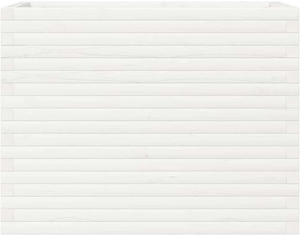 Sodo lovelis, baltas, 90x40x68,5cm, pušies medienos masyvas