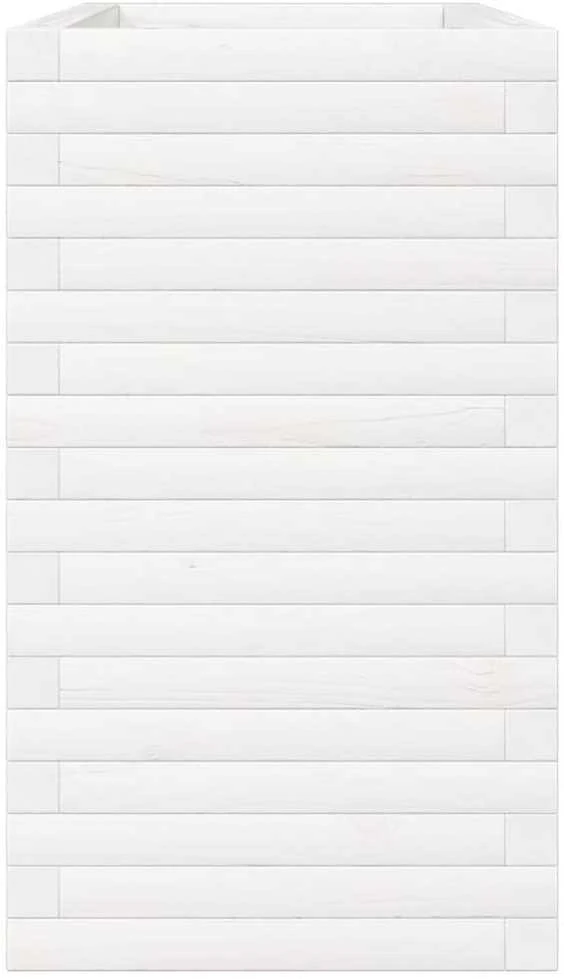 Sodo lovelis, baltas, 90x40x68,5cm, pušies medienos masyvas