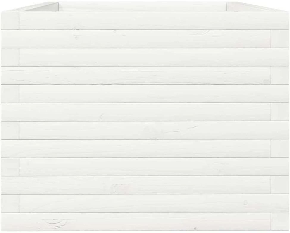 Sodo lovelis, baltas, 90x60x49,5cm, pušies medienos masyvas