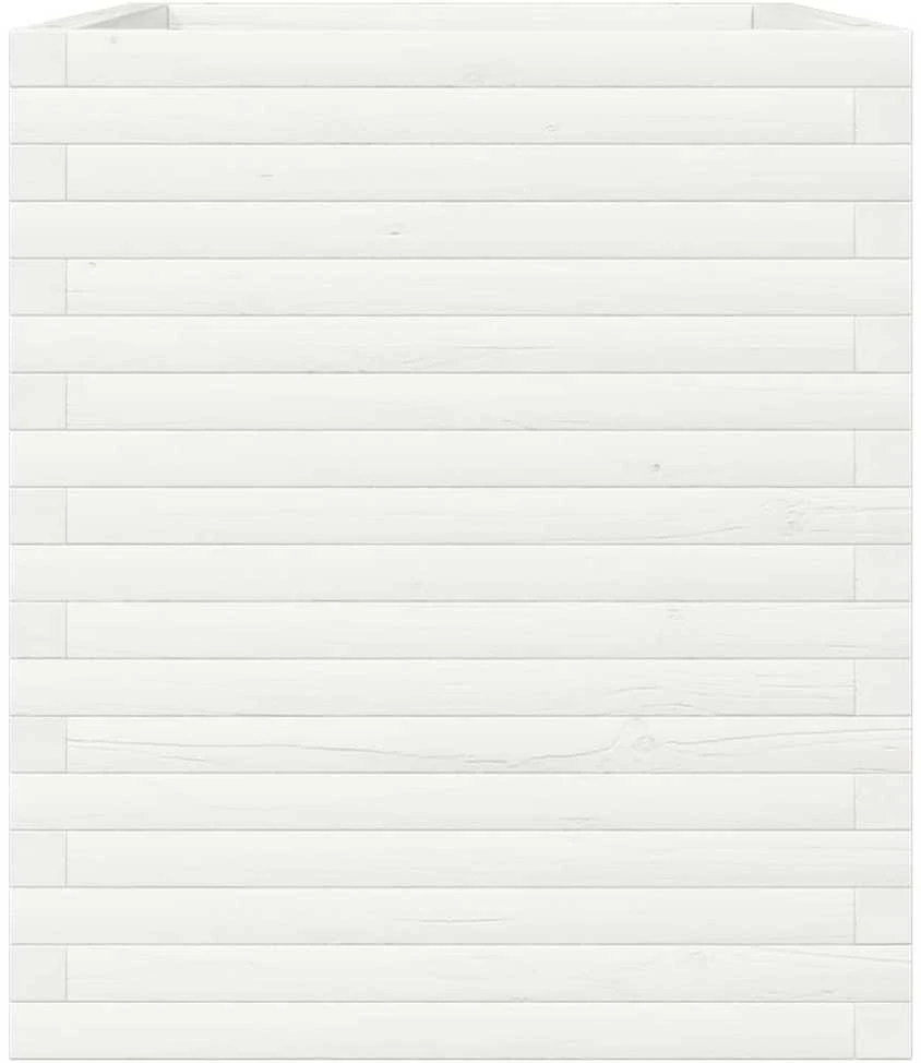 Sodo lovelis, baltas, 90x60x68,5cm, pušies medienos masyvas