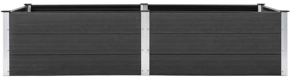 Sodo lovelis, pilkas, 250x100x54cm, WPC, aukštas