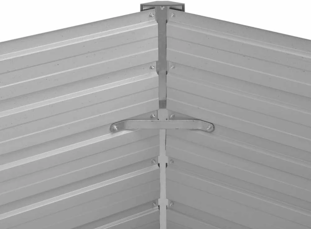Sodo lovelis, rudas, 129x129x77cm, galvanizuotas plienas, aukštas