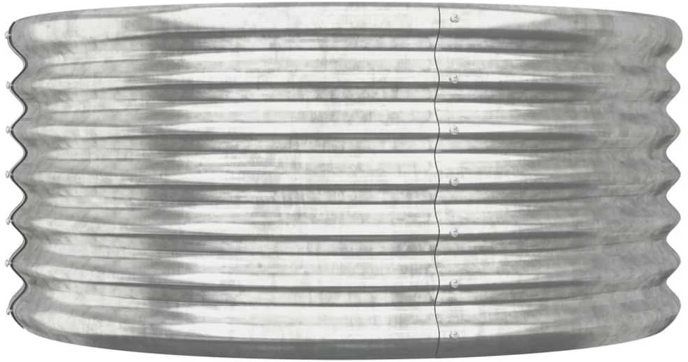Sodo lovelis, sidabrinis, 80x80x36cm, plienas