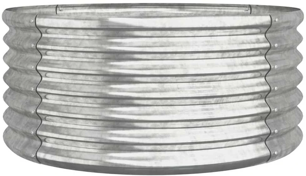 Sodo lovelis, sidabrinis, 80x80x36cm, plienas