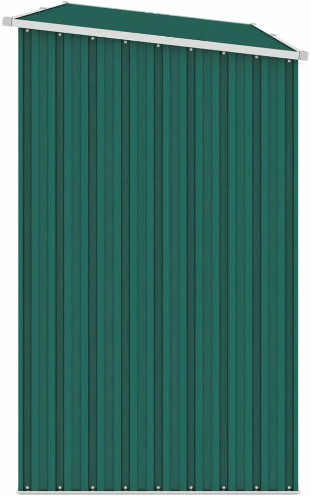 Sodo malkinė-pašiūrė, žalios spalvos, 245x98x159cm, plienas