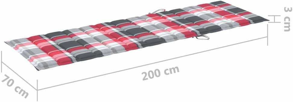 Sodo saulės gultas su staliuku ir čiužinuku, impregnuota pušis