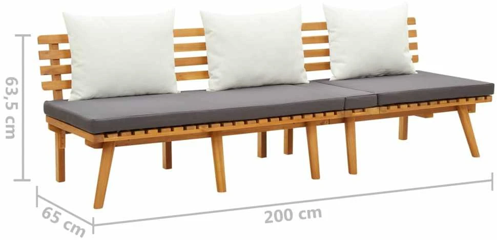 Lova Sodo sofa, 200x65cm, akacijos medienos masyvas