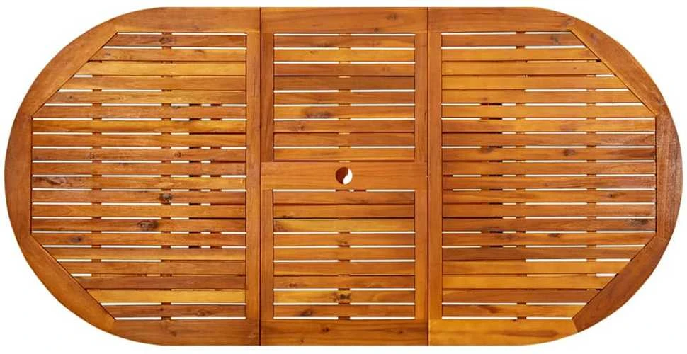 Sodo stalas, 200x100x75 cm, akacijos medienos masyvas