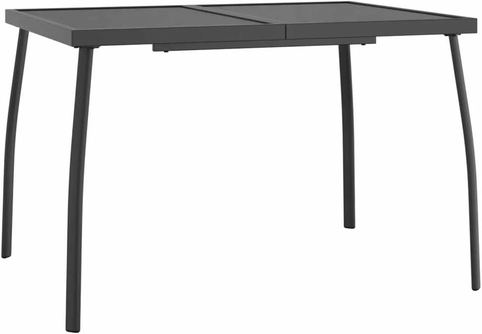 Sodo stalas, antracito, 110x80x72cm, plienas, tinklelis