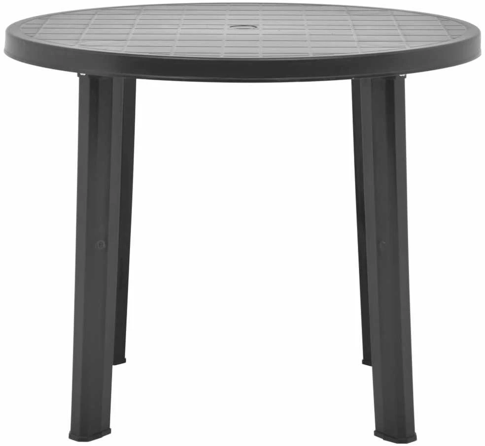 Sodo stalas, antracito spalvos, 89cm, plastikas