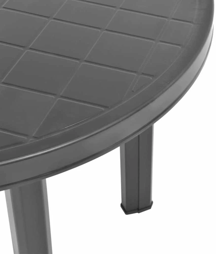 Sodo stalas, antracito spalvos, 89cm, plastikas