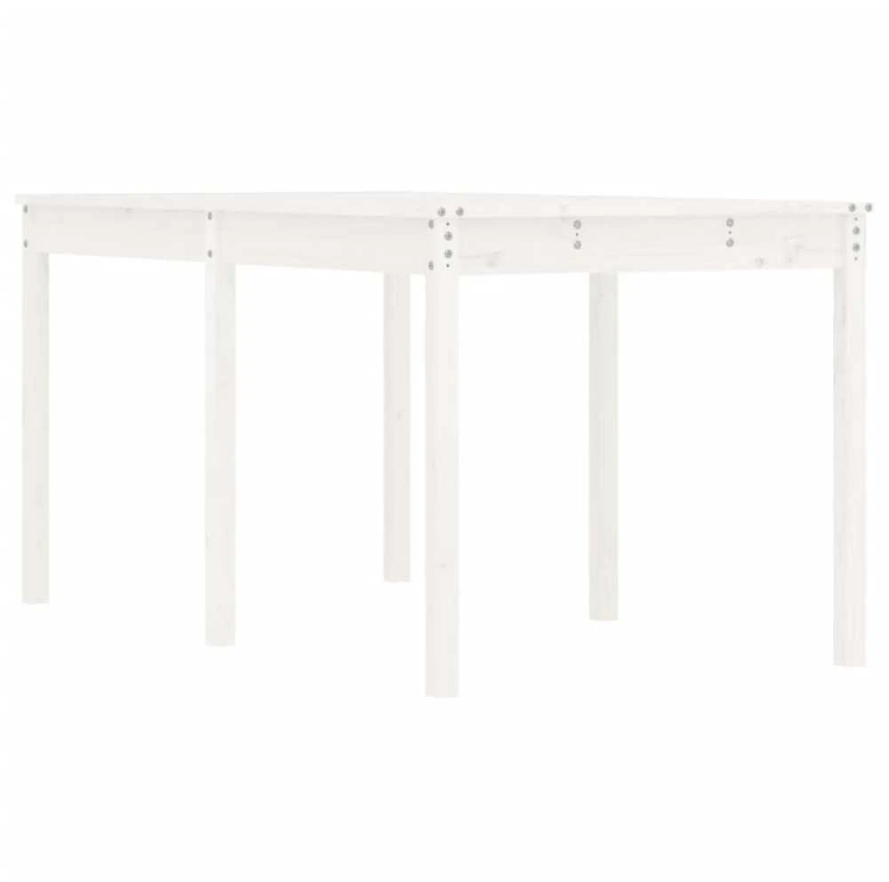 Sodo stalas, baltas, 159,5x82,5x76cm, pušies medienos masyvas