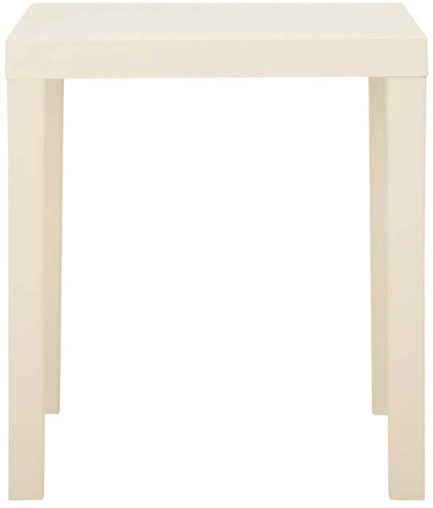 Sodo stalas, baltos spalvos, 79x65x72cm, plastikas