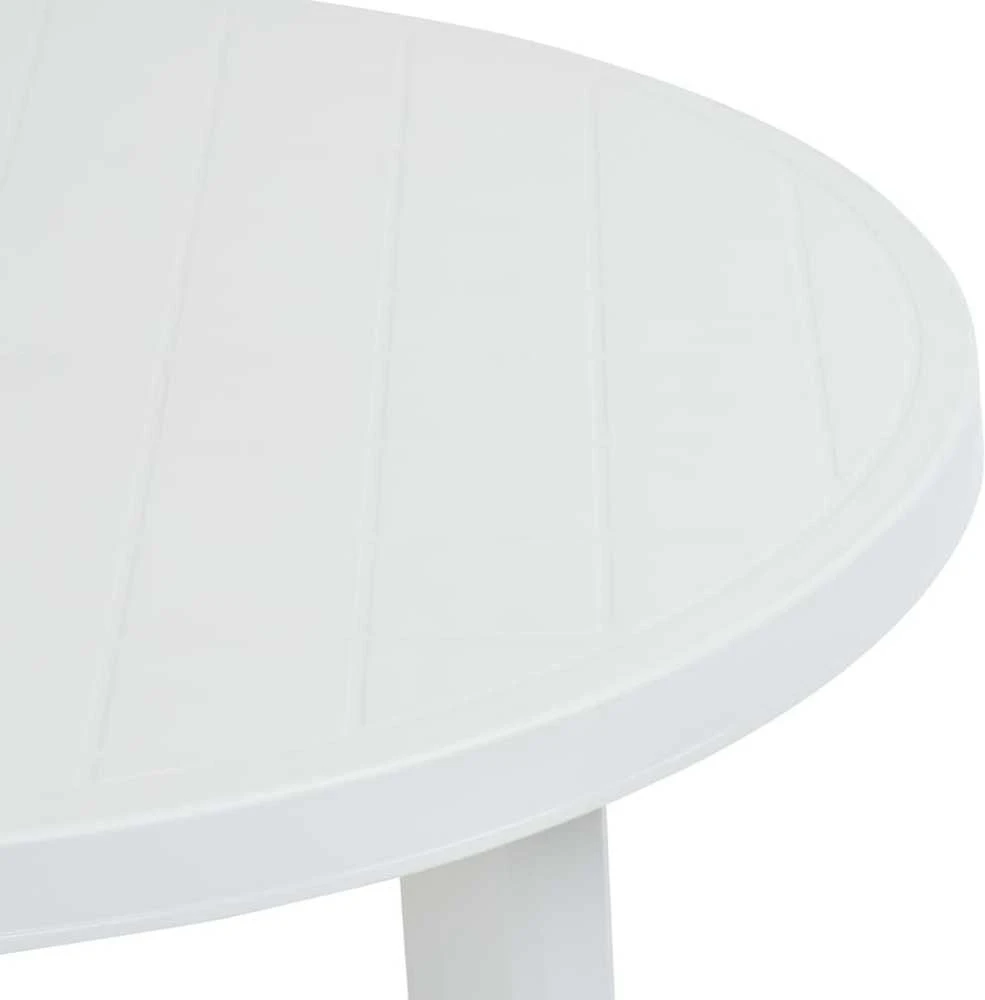 Sodo stalas, baltos spalvos, 89cm, plastikas
