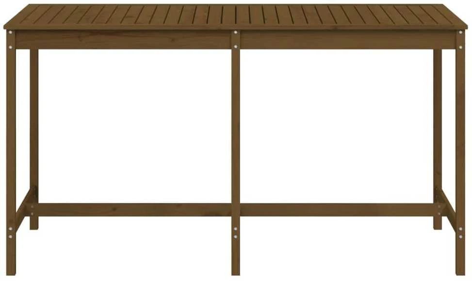 Sodo stalas, medaus rudas, 203,5x90x110cm, pušies masyvas