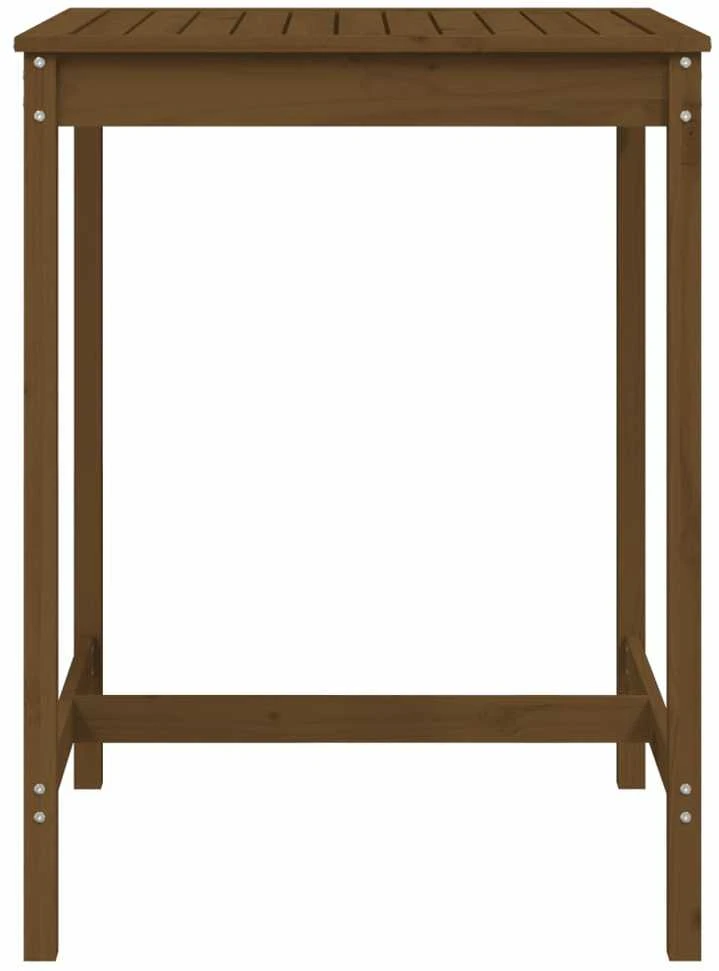 Sodo stalas, medaus rudas, 82,5x82,5x110cm, pušies masyvas