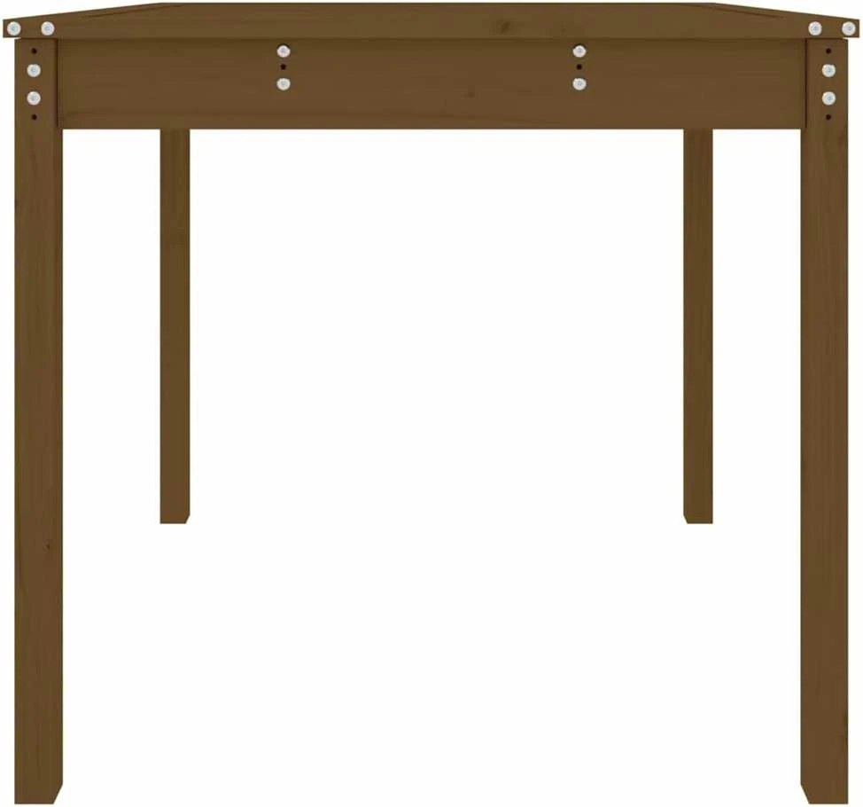 Sodo stalas, medaus rudas, 82,5x82,5x76cm, pušies masyvas