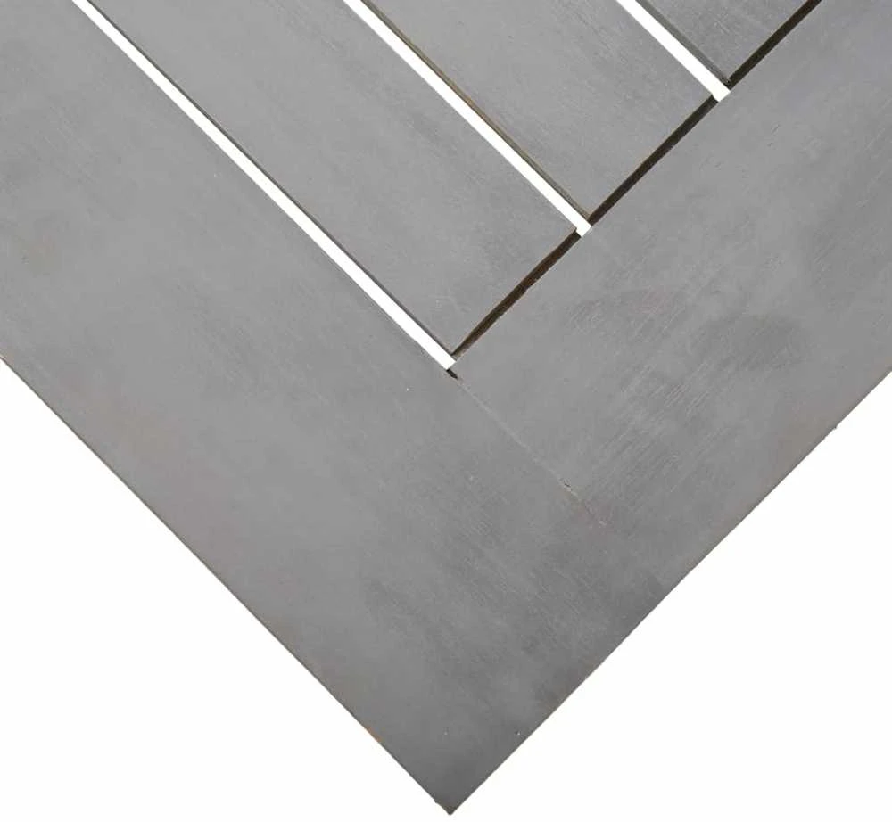 Sodo stalas, pilkas, 200x100x75cm, akacijos medienos masyvas