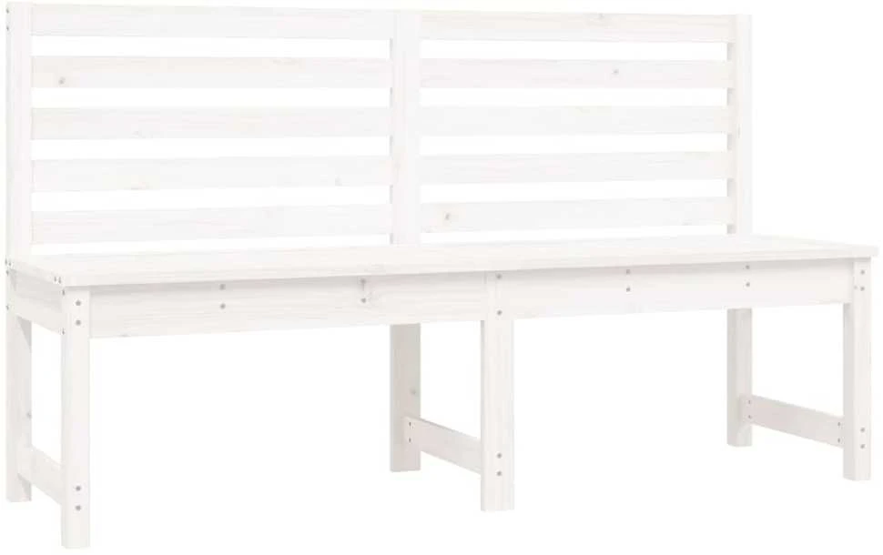 Sodo suoliukas, baltas, 157,5cm, pušies medienos masyvas