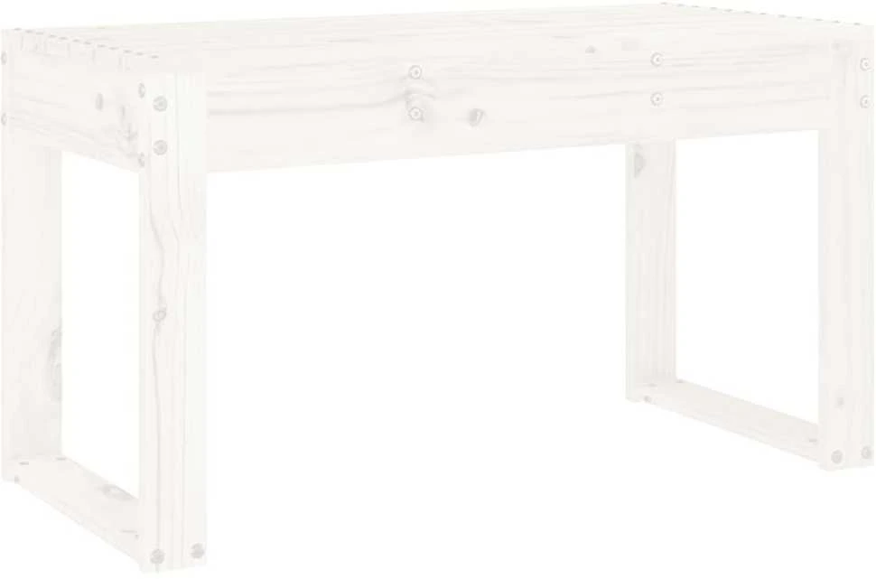 Sodo suoliukas, baltas, 80x38x45cm, pušies medienos masyvas