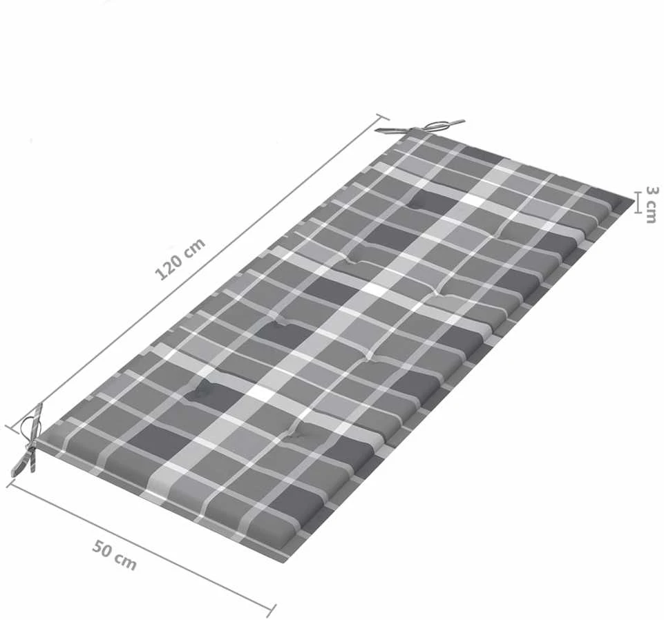 Sodo suoliukas su pagalvėle, 120cm, bambukas (41504+314085)
