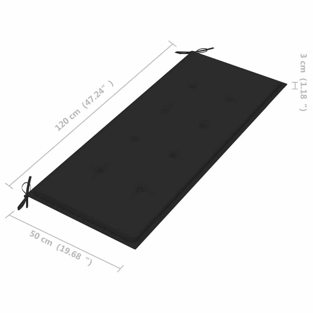 Sodo suoliukas su pagalvėle, 120cm, bambukas