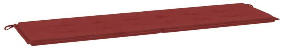 Sodo suoliuko pagalvėlė, vyno raudona, 180x50x3cm, audinys