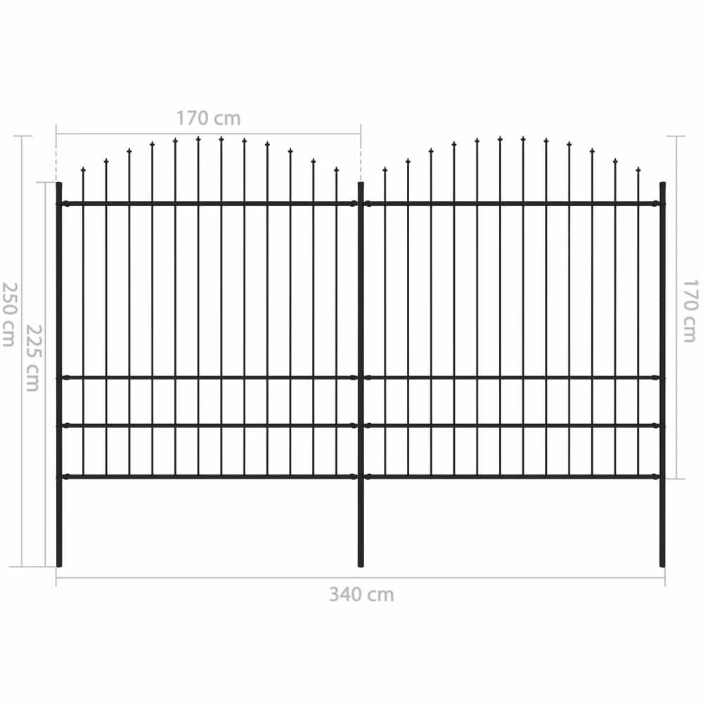 Sodo tvora su iečių viršug., juoda, (1,75-2)x3,4m, plienas