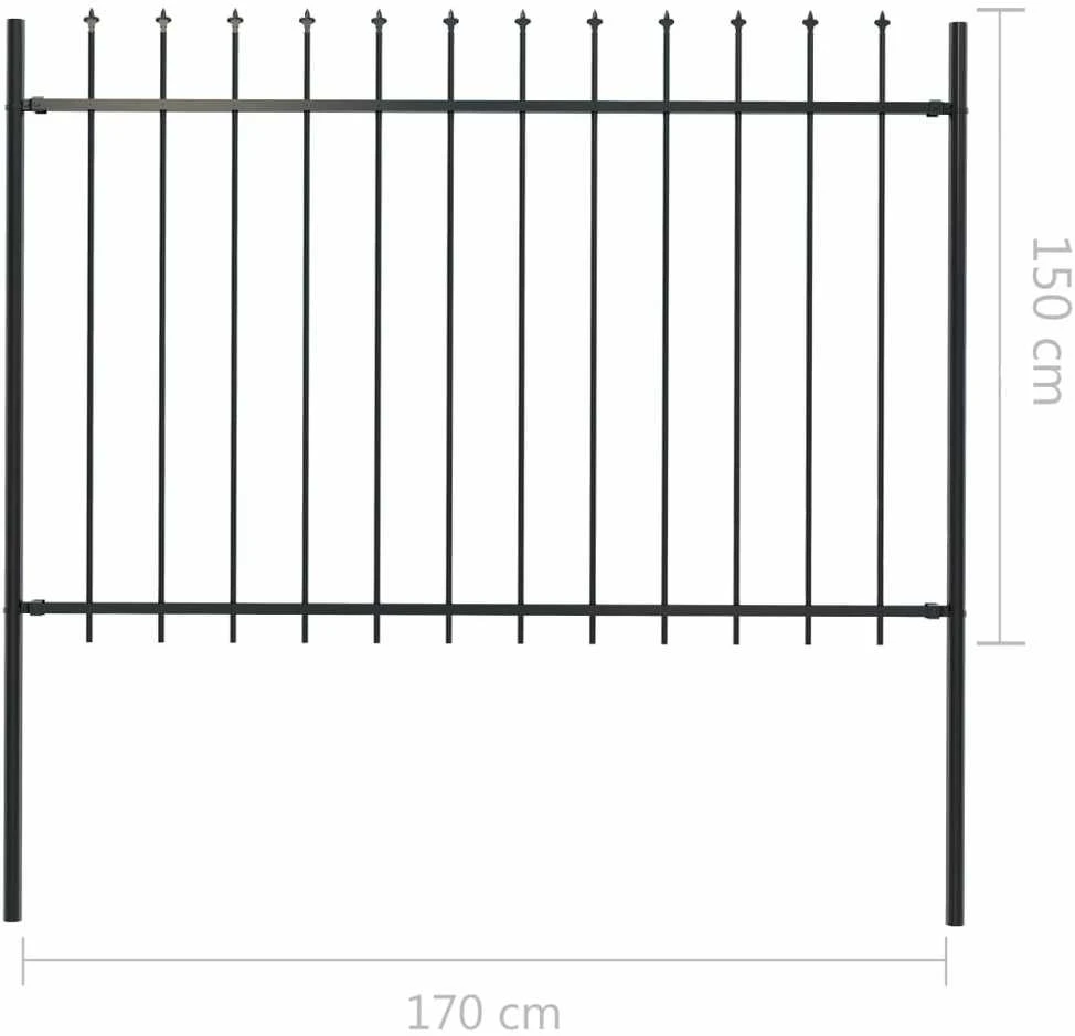 Sodo tvora su iečių viršugal., juoda, 1,7x1,5m, plienas