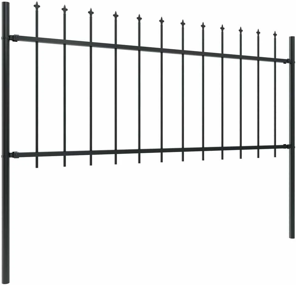 Sodo tvora su iečių viršugal., juoda, 3,4x0,8m, plienas