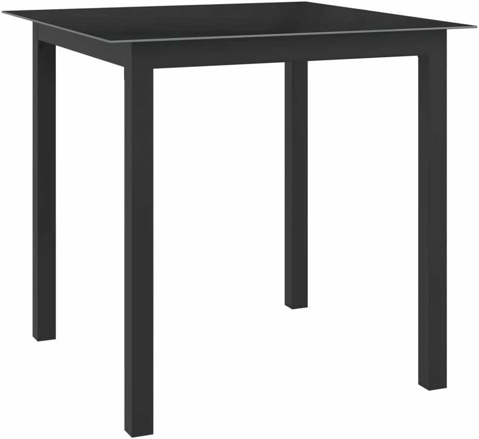 Lauko baldų komplektas Sodo valgomojo baldų komplektas, 5 dalių, antracito, aliuminis