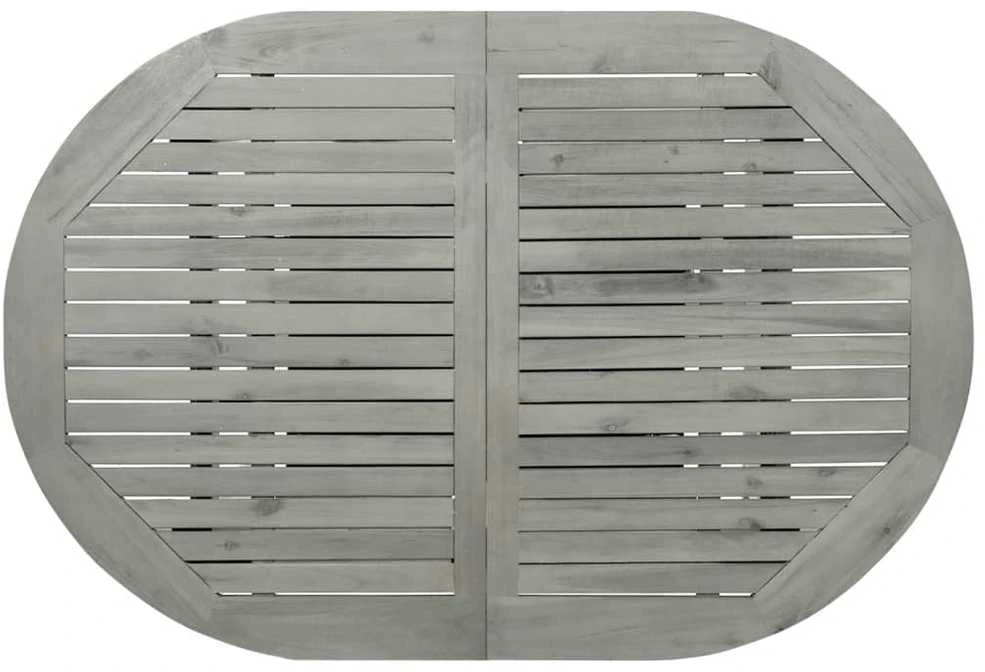 Sodo valgomojo stalas, (120–170)x80x75cm, akacijos masyvas