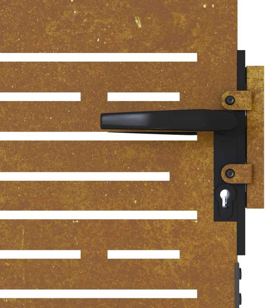 Sodo vartai, 85x125cm, corten plienas, kvadratų dizaino