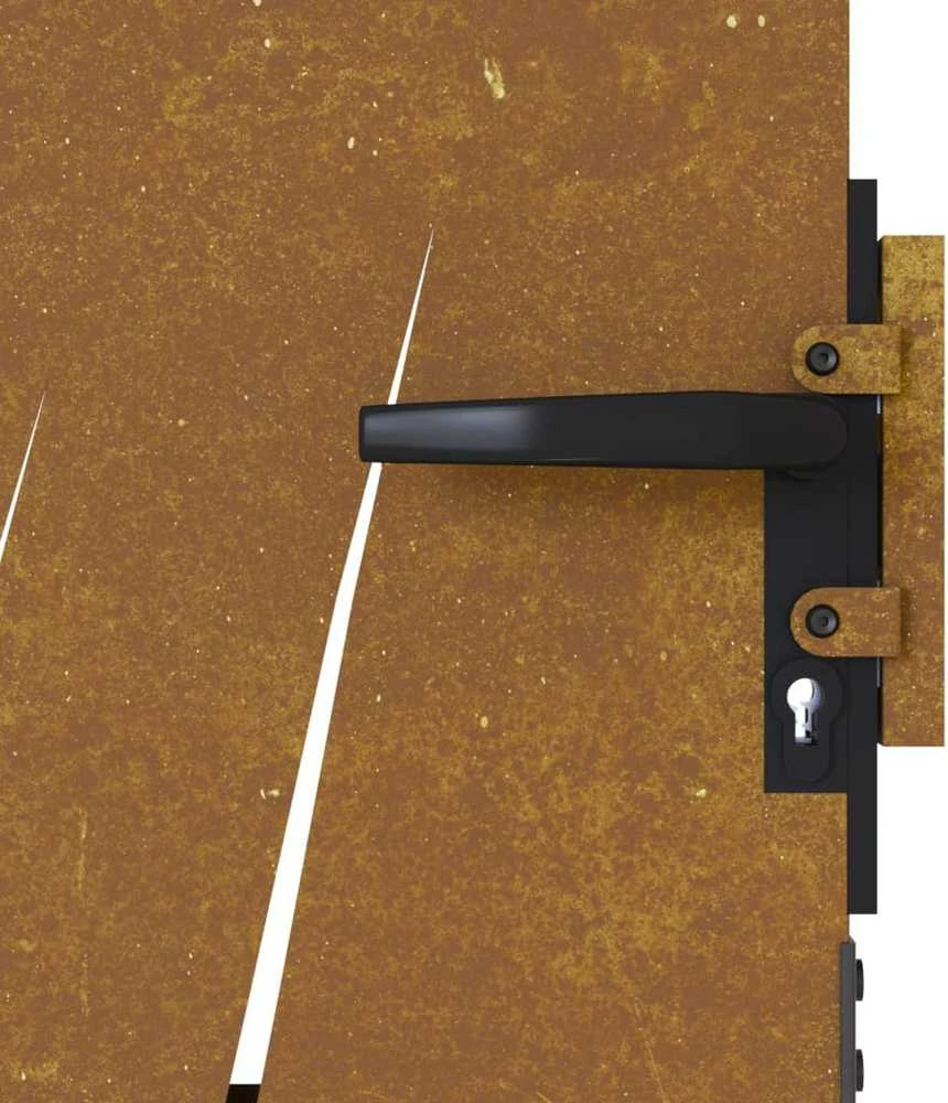 Sodo vartai, 85x150cm, corten plienas, žolės dizaino