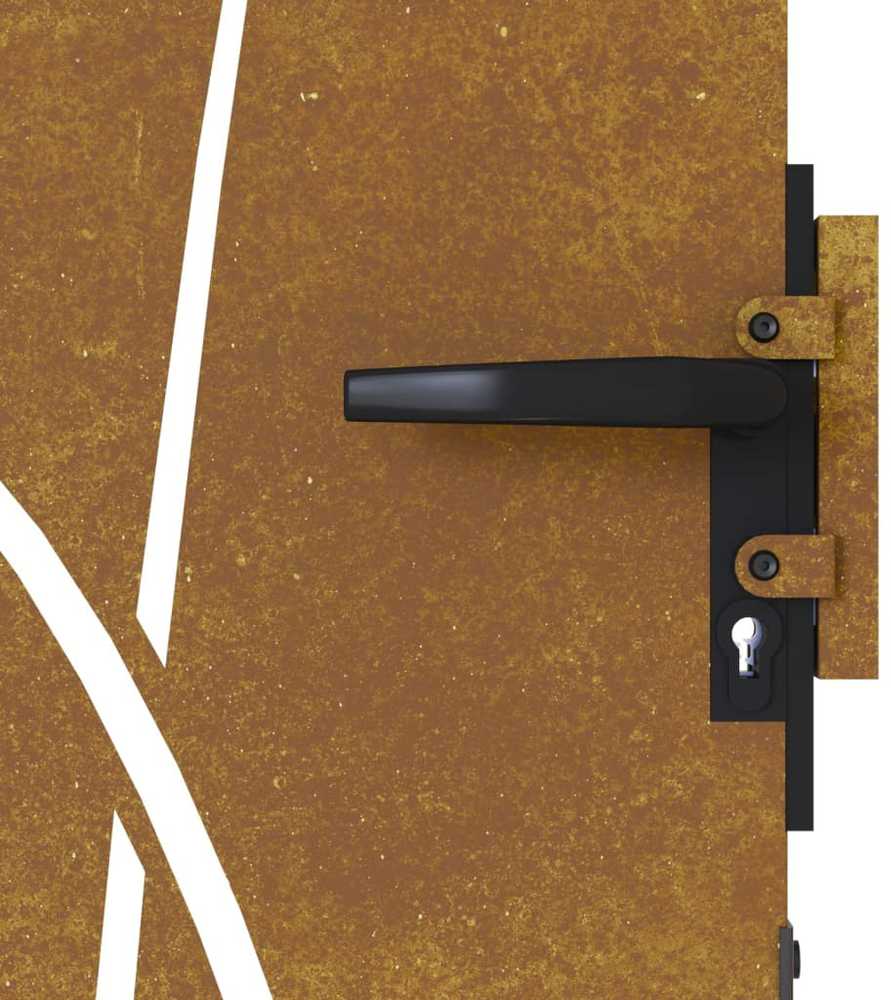 Sodo vartai, 85x200cm, corten plienas, žolės dizaino