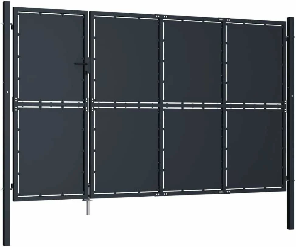 Sodo vartai, antracito spalvos, 350x175cm, plienas