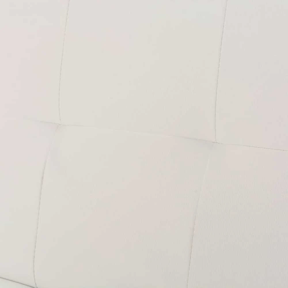 Sofa lova su 2 pagalv., dirbt. oda, reguliuojama, krem. balta