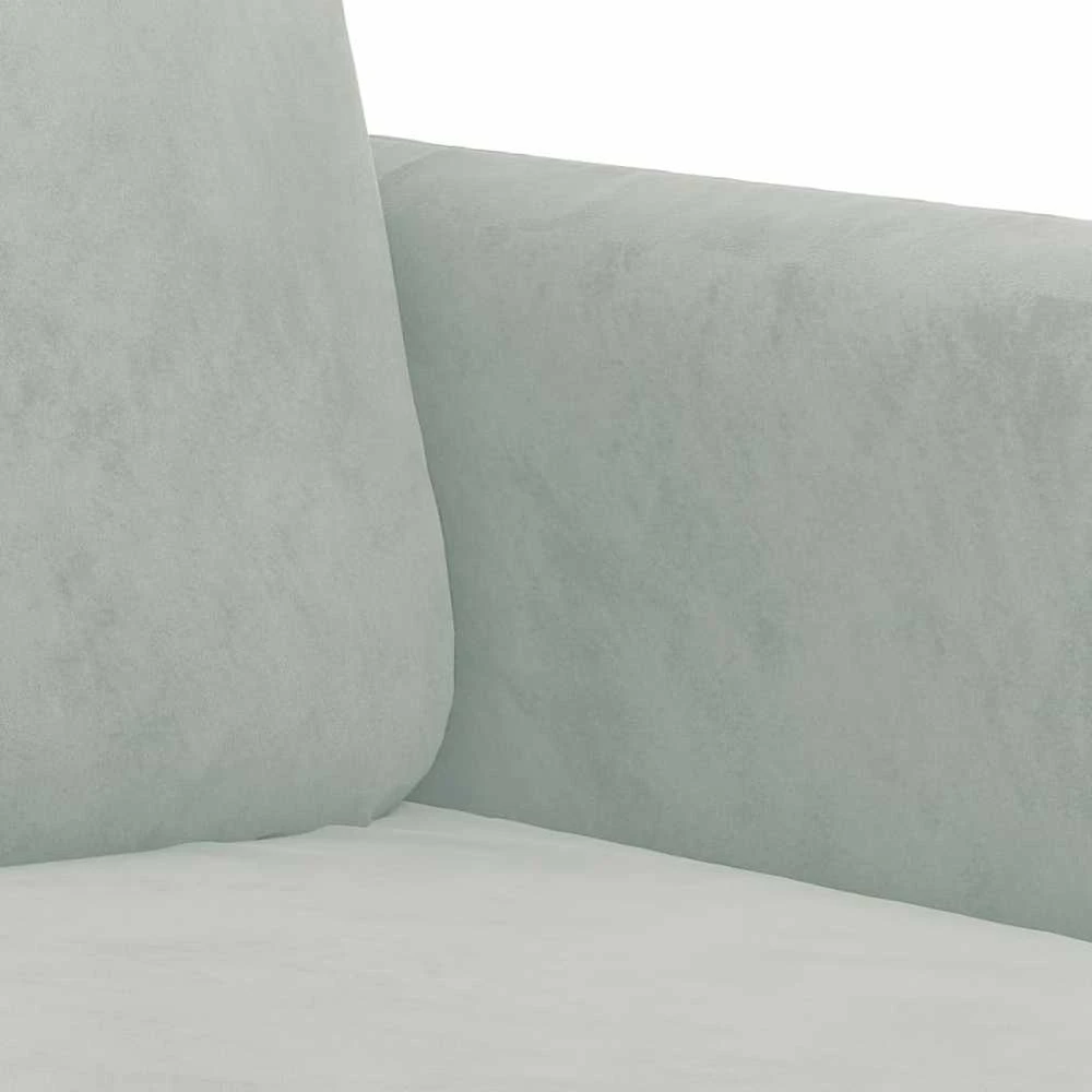 Sofa Sofos komplektas, 2 dalių, šviesiai pilkos spalvos, aksomas