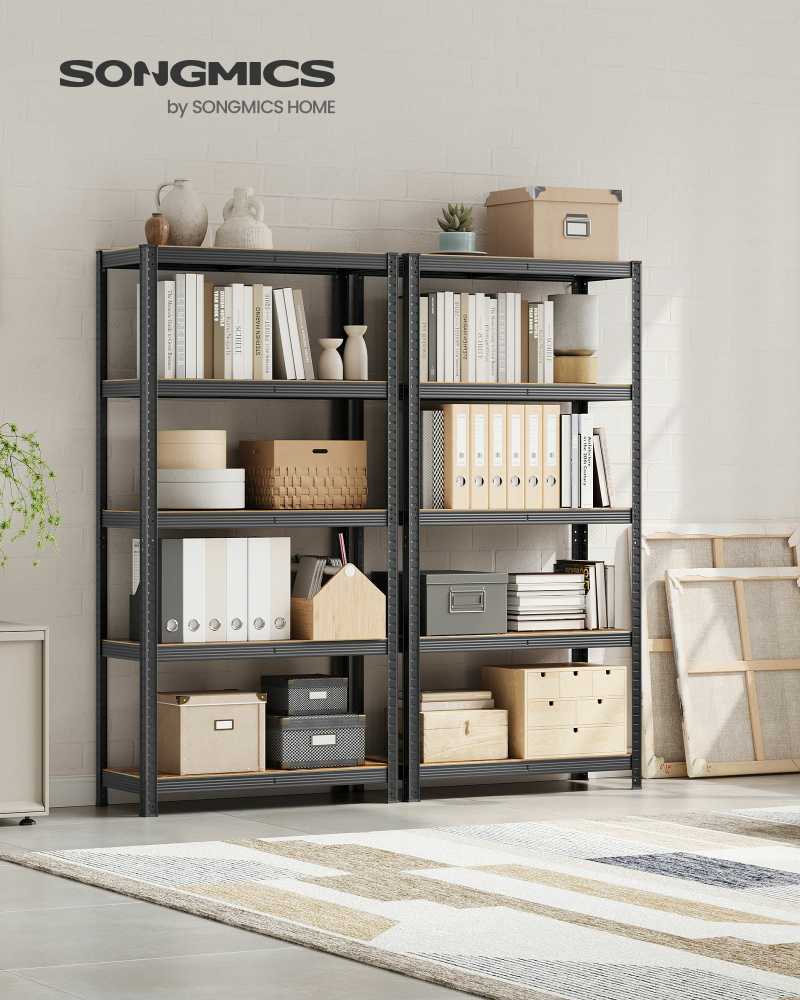 Songmics 2 stovinčių lentynų komplektas 180 cm aukščio