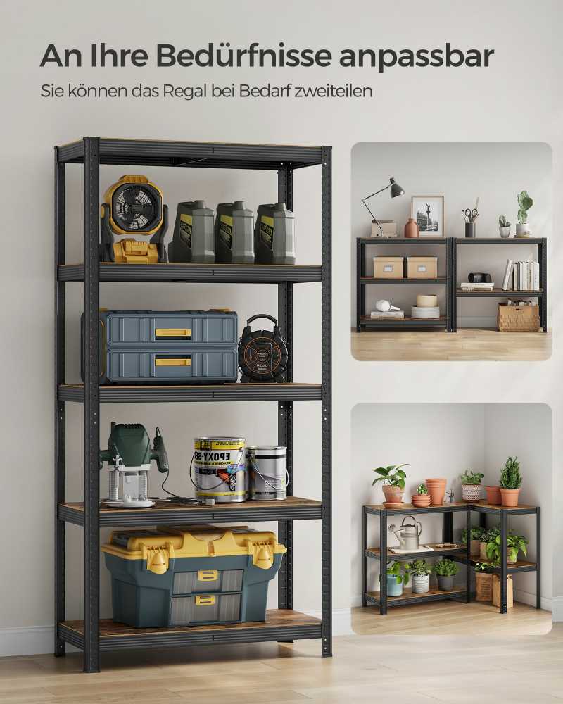 Songmics 2 stovinčių lentynų komplektas 180 cm aukščio
