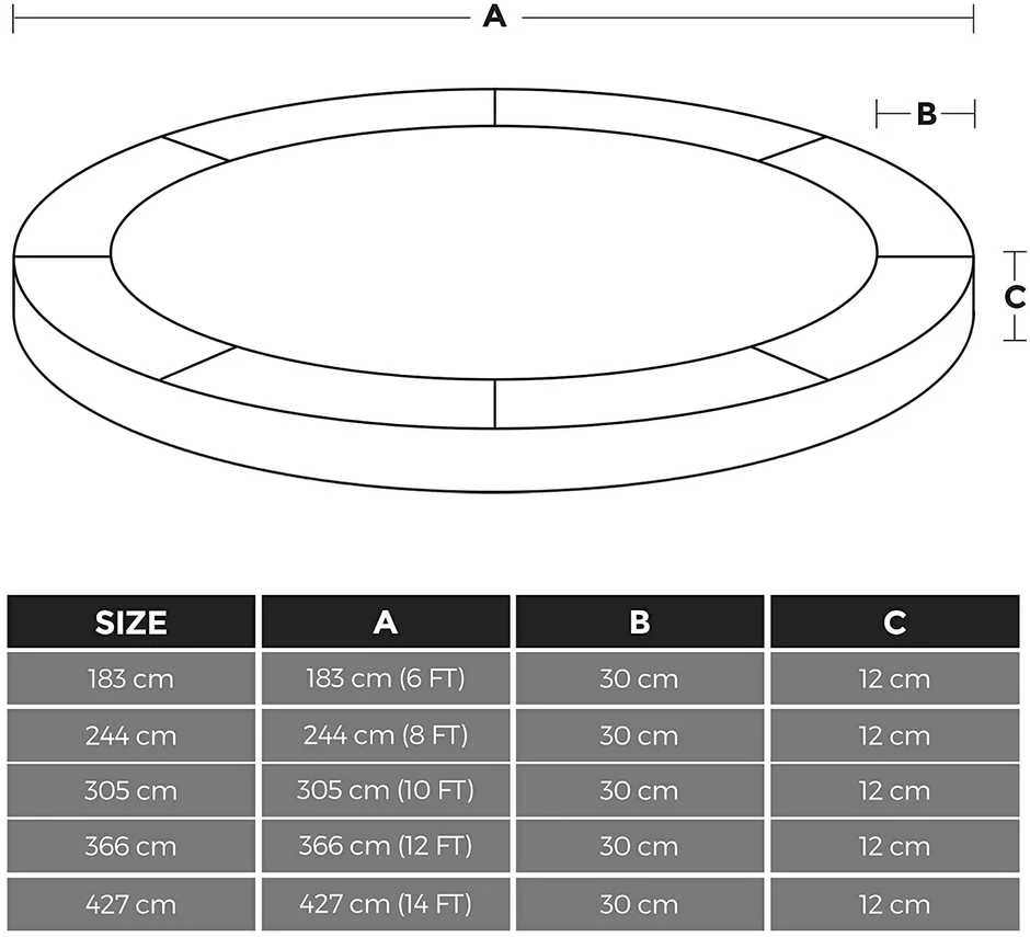 Songmics Ø 427 cm batuto kraštų danga