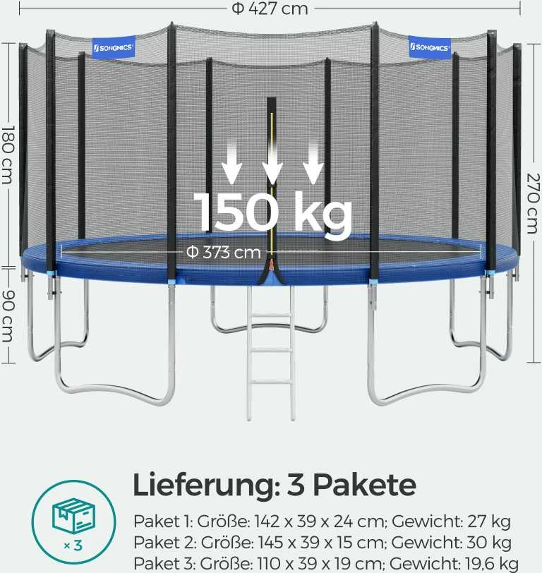 Songmics Batutas su tinklu Ø 427 cm