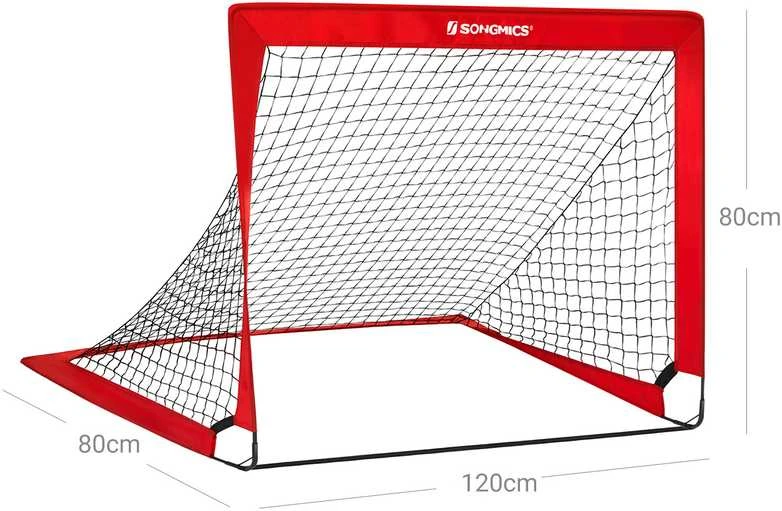 Songmics Futbolo vartai vaikams raudoni