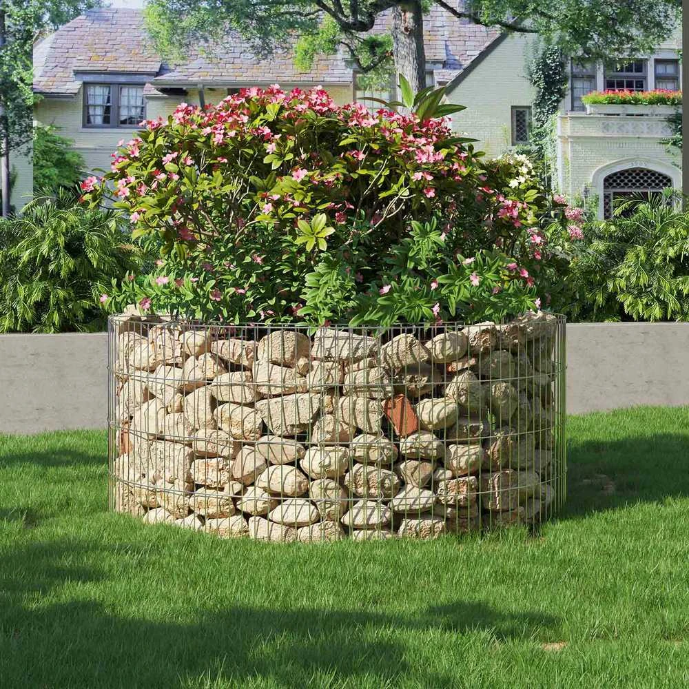 Songmics Gabionas Ø 90 cm, aukštis 40 cm